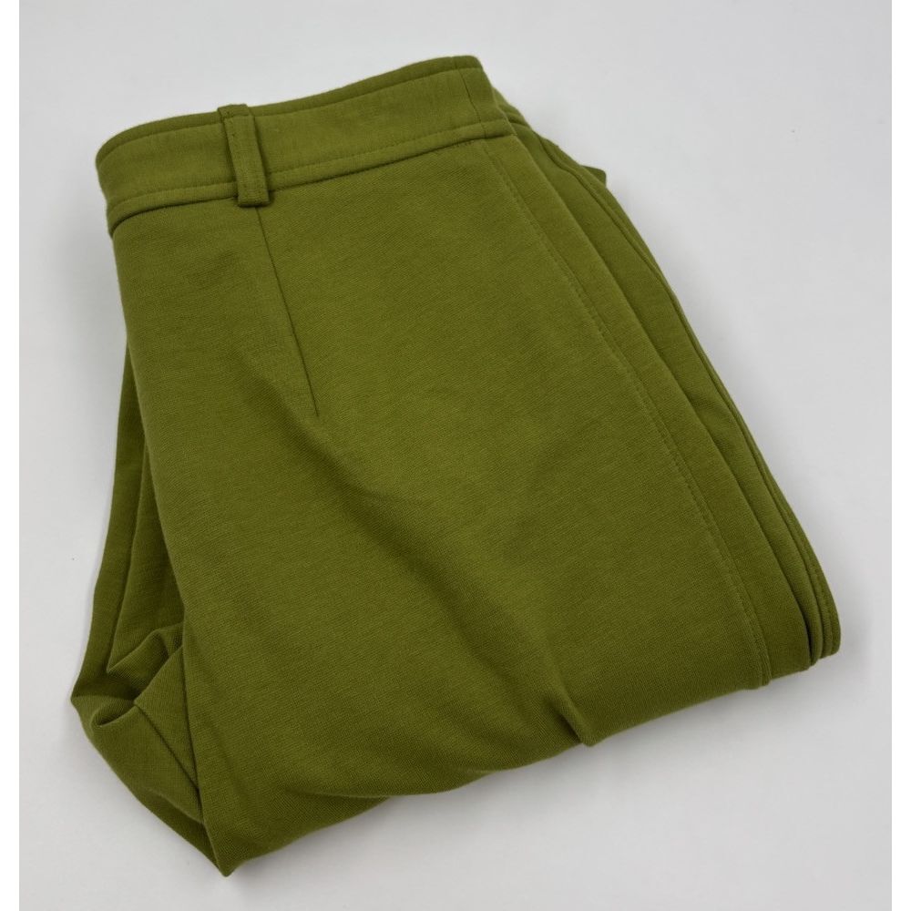 Everlane Women's 10 Cotton Green High Waisted Wide Leg Dress Pants